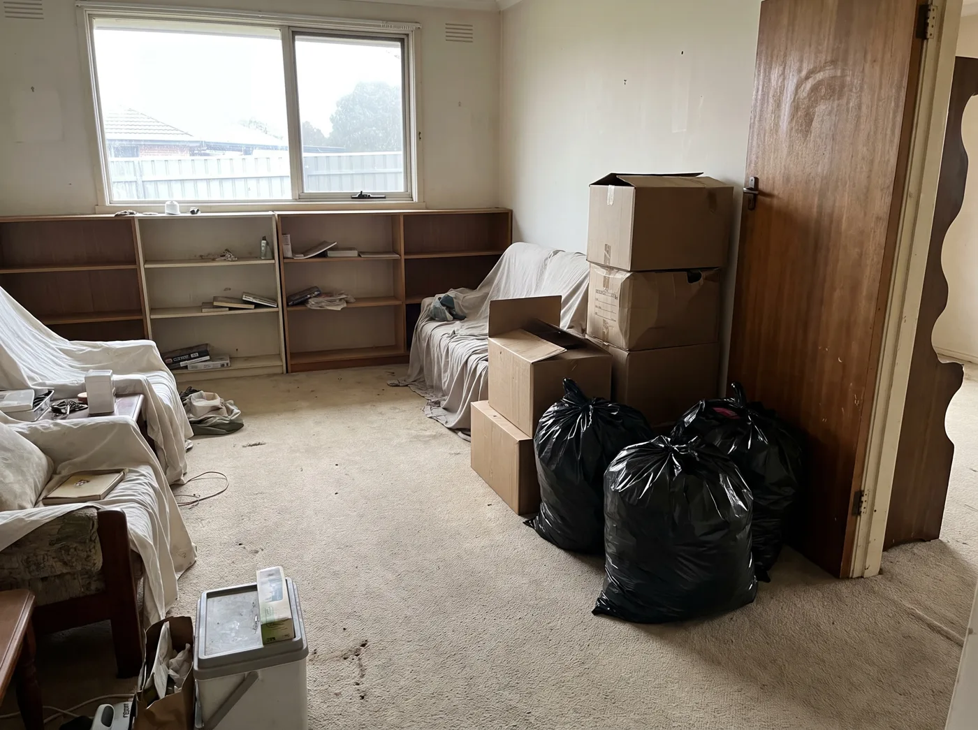A deceased estate clearance part way through